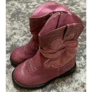 Circo Toddler Girls Pink Mid-Ankle Western Style boots Size 6